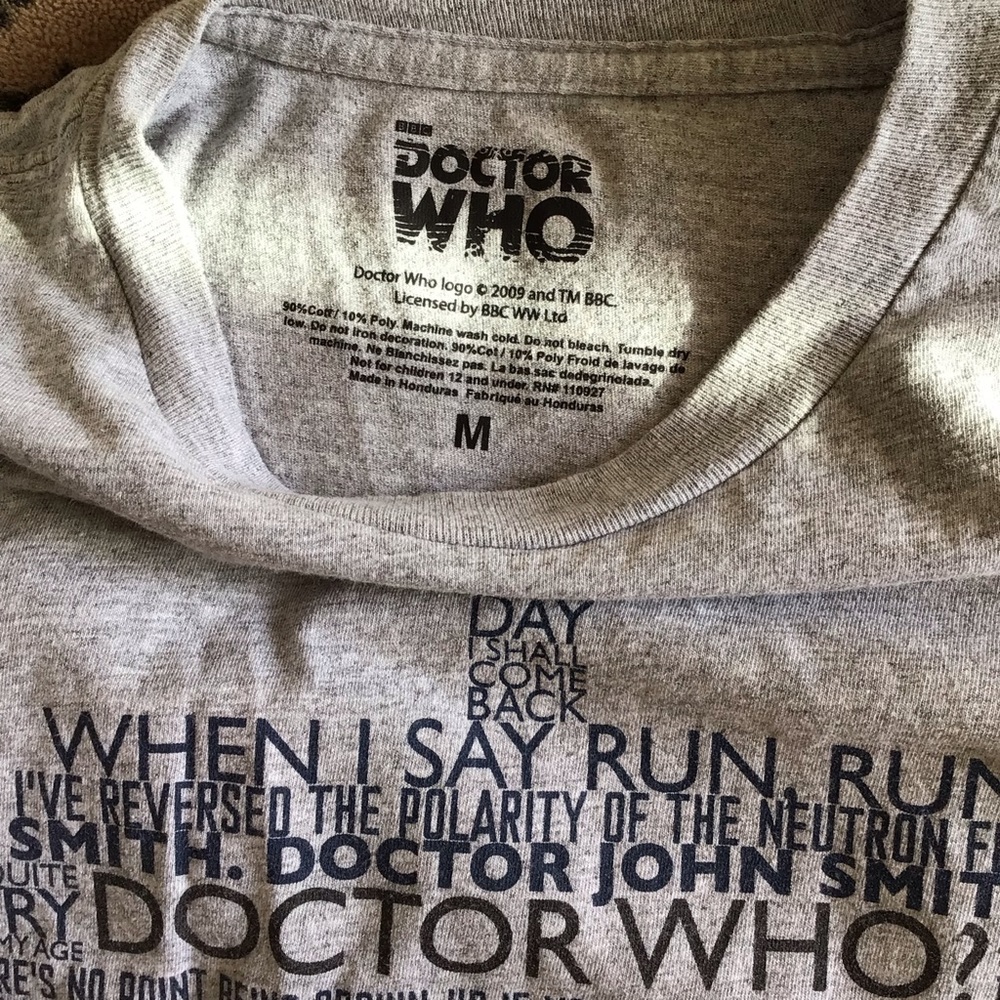 Doctor Who Graphic T-Shirt Cotton Blend Size M - Picture 5 of 5